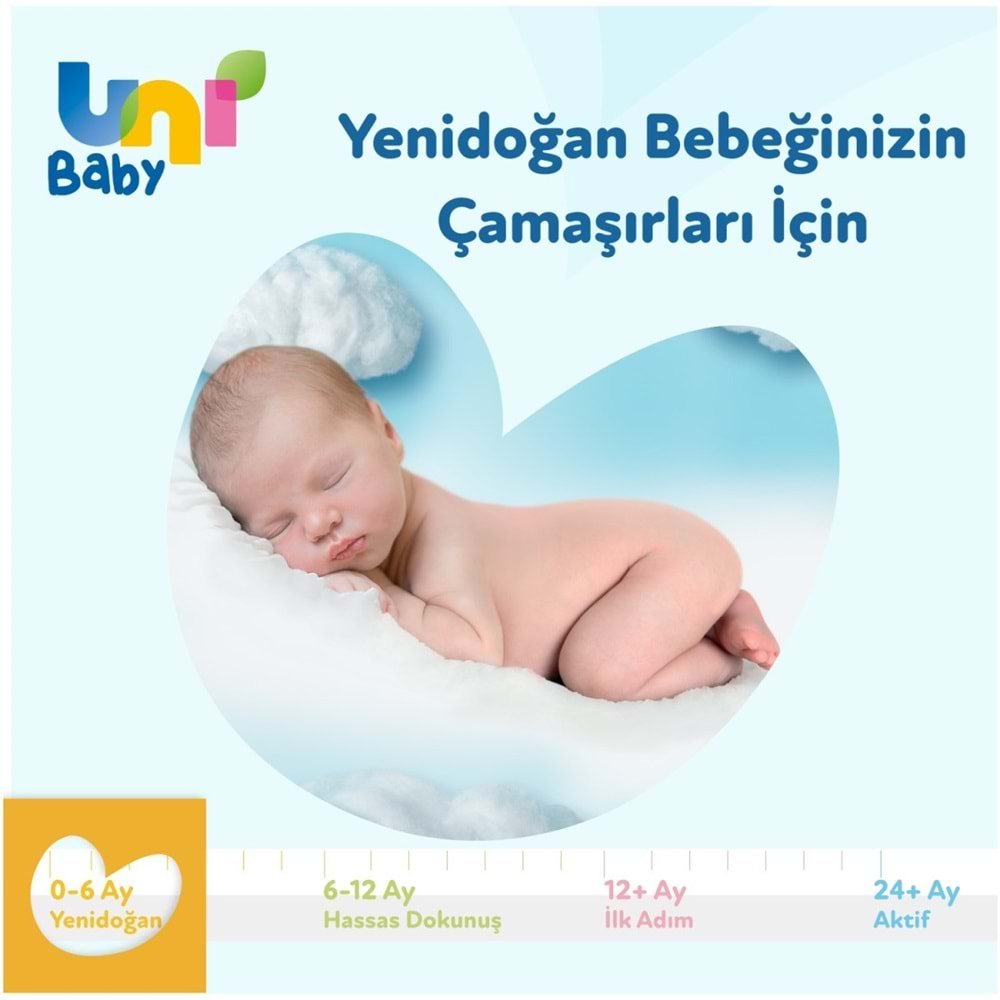 Uni Baby Yeni Doğan Çamaşır Deterjanı/Sabunu 1500ML (Sarı) (4 Lü Set)