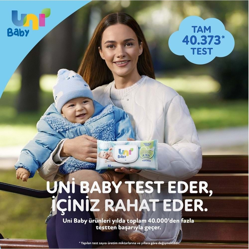 Uni Baby Islak Havlu Aktif / Oyna & Öğren 52 Yaprak (12 Li Set) 624 Yaprak (4PK*3)