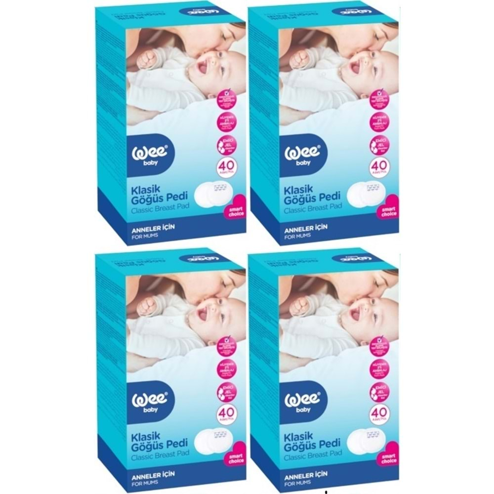 Wee Baby Klasik Göğüs Pedi (40 Lı) 160 Adet (4Pk*40)