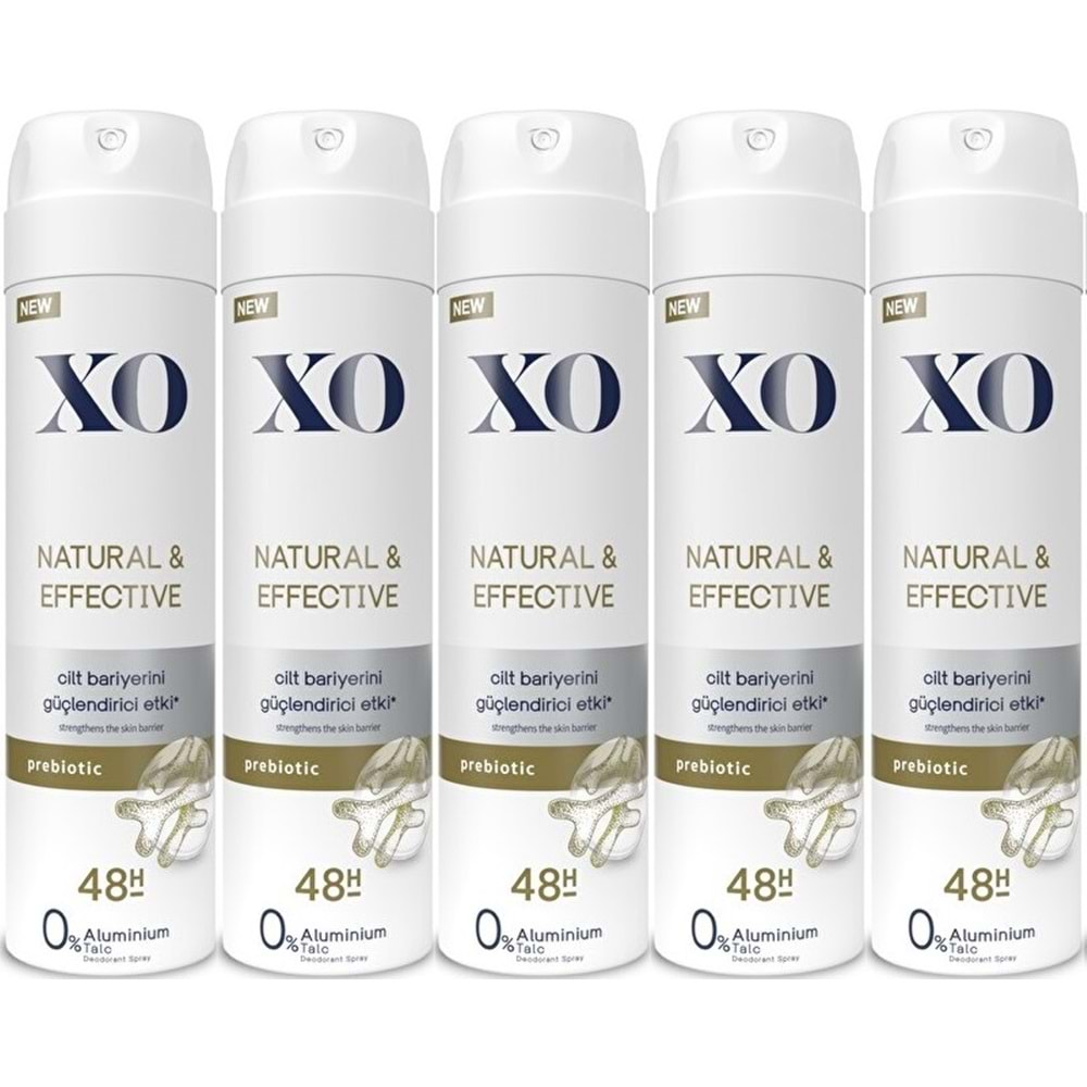 XO Deodorant 150ML Women-Kadın Natural & Effective (5 Li Set)