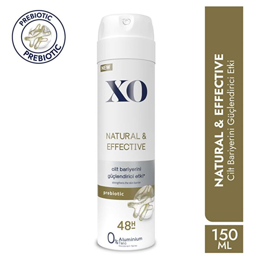 XO Deodorant 150ML Women-Kadın Natural & Effective (6 Lı Set)