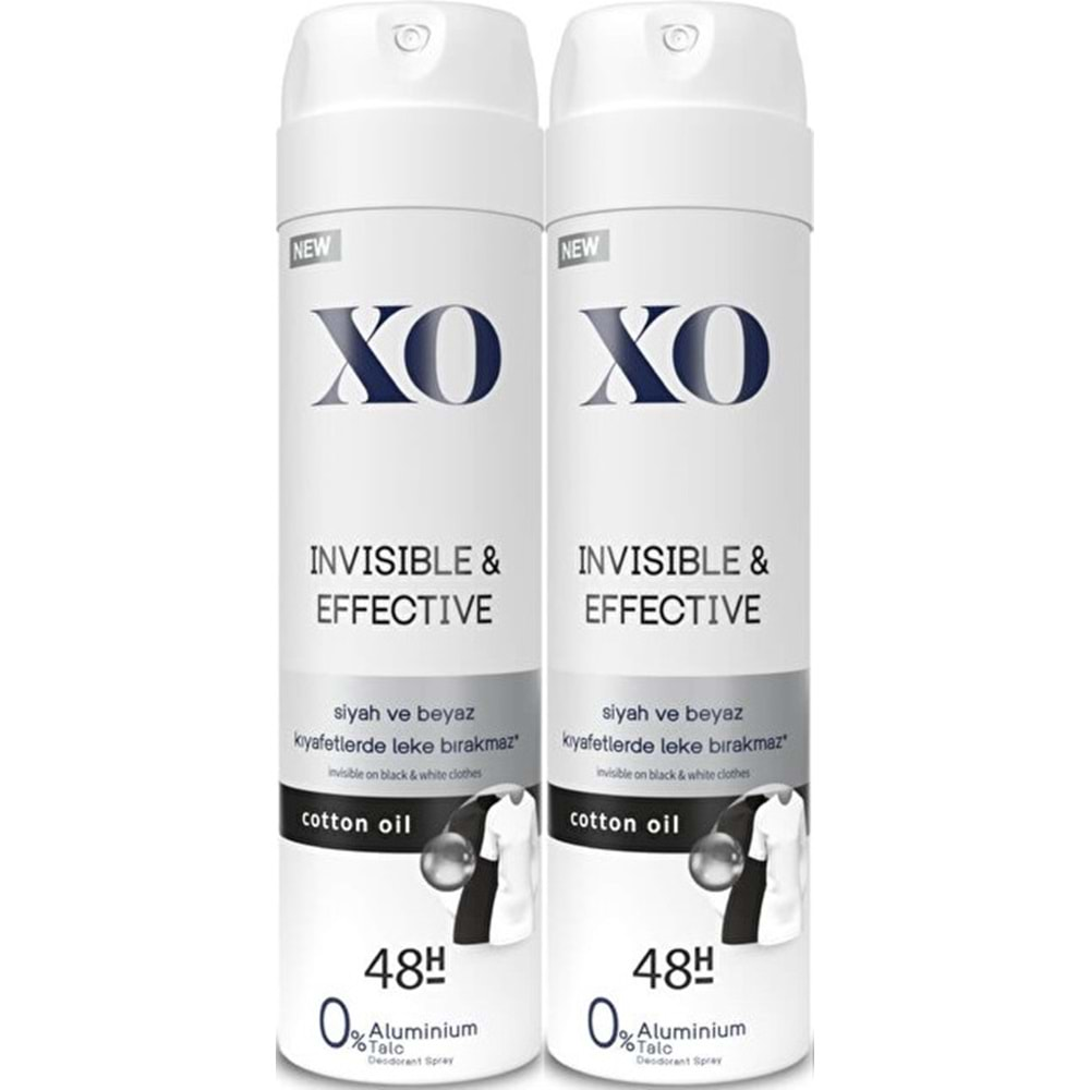 XO Deodorant 150ML Women-Kadın Invisible & Effective (2 Li Set)