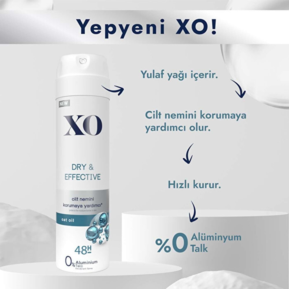 XO Deodorant 150ML Women-Kadın Dry & Effective (2 Li Set)