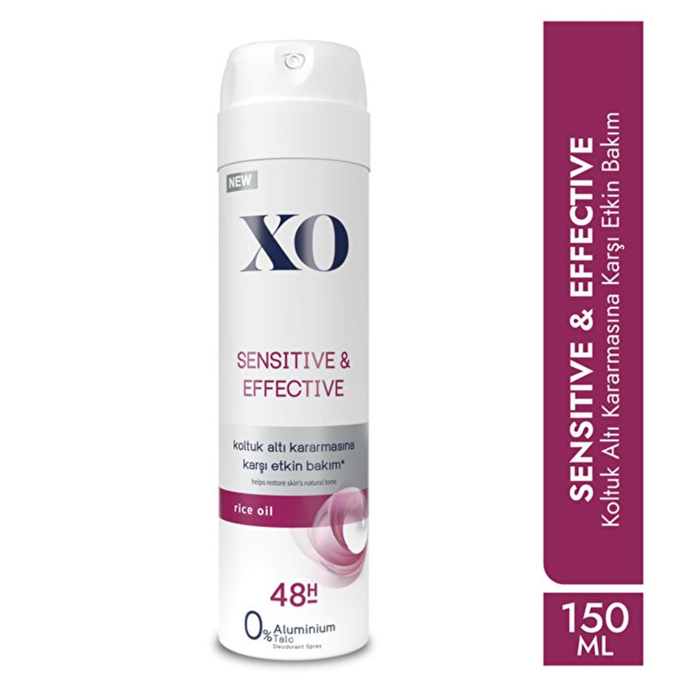 XO Deodorant 150ML Women-Kadın Sensitive & Effective (5 Li Set)