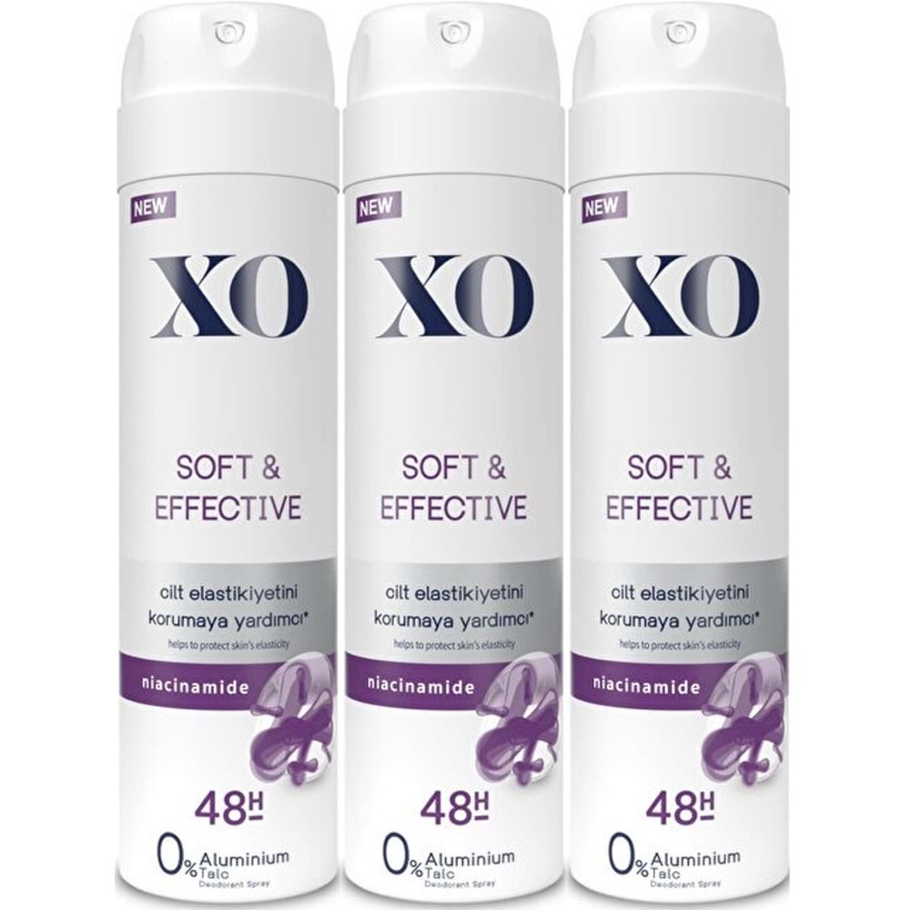 XO Deodorant 150ML Women-Kadın Soft & Effective (3 Lü Set)