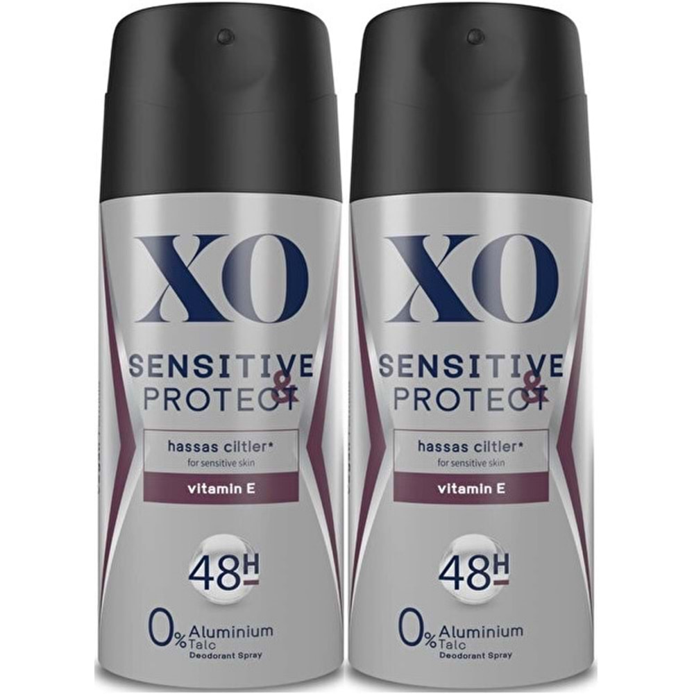 XO Deodorant 150ML Men-Erkek Sensitive & Protect (2 Li Set)