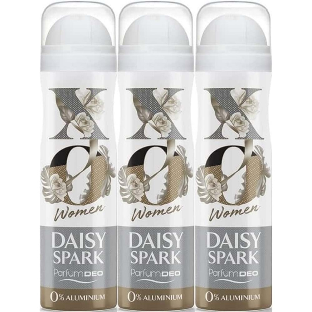 XO Deodorant 150ML Women-Kadın Daisy Spark (3 Lü Set)