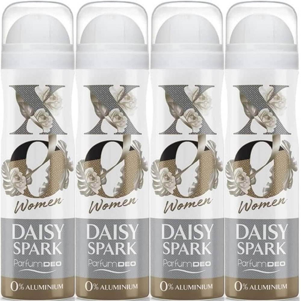 XO Deodorant 150ML Women-Kadın Daisy Spark (4 Lü Set)