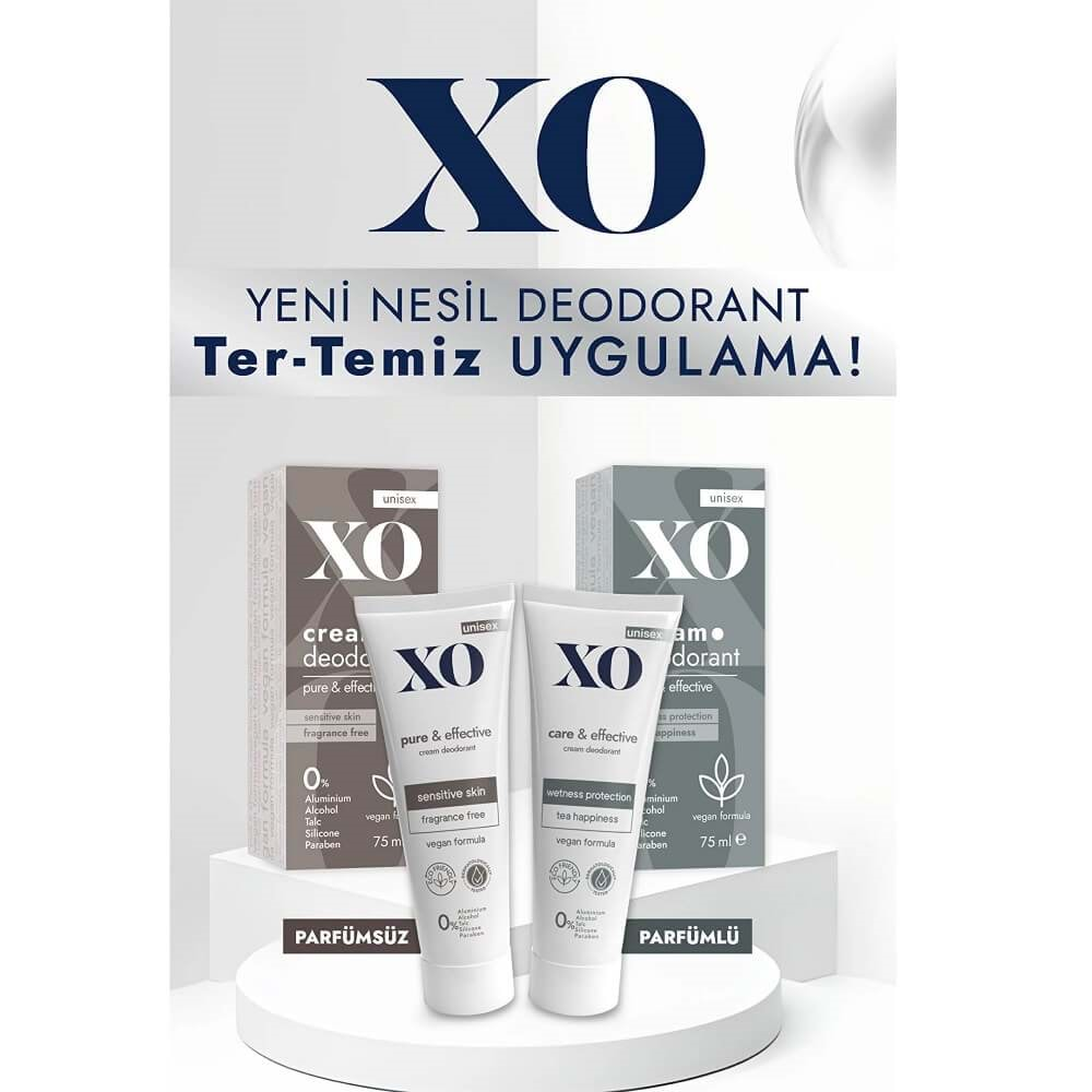 XO Krem Deodorant 75ML Unisex Pure & Effective Kokusuz (2 Li Set)