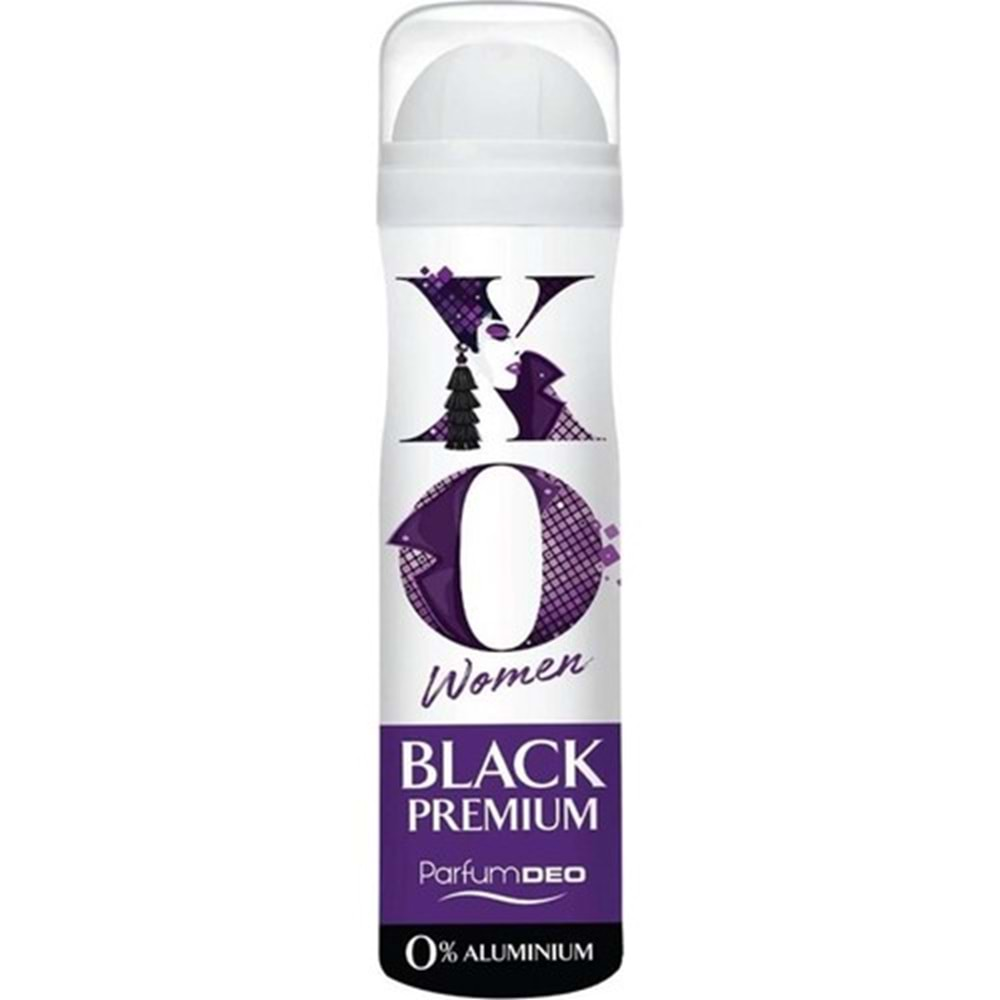 XO Deodorant 150ML Women-Kadın Black Premium (3 Lü Set)