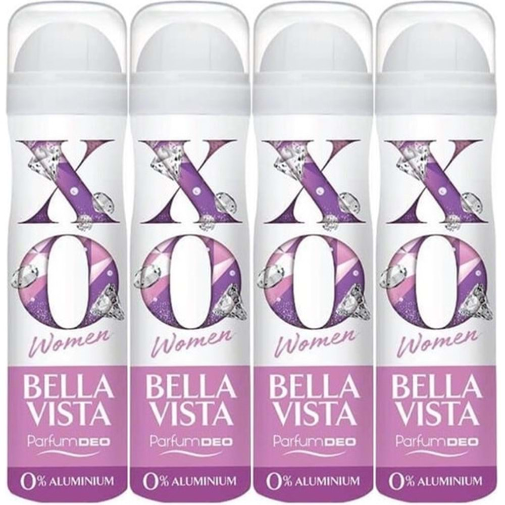 XO Deodorant 150ML Women-Kadın Bella Vista (4 Lü Set)