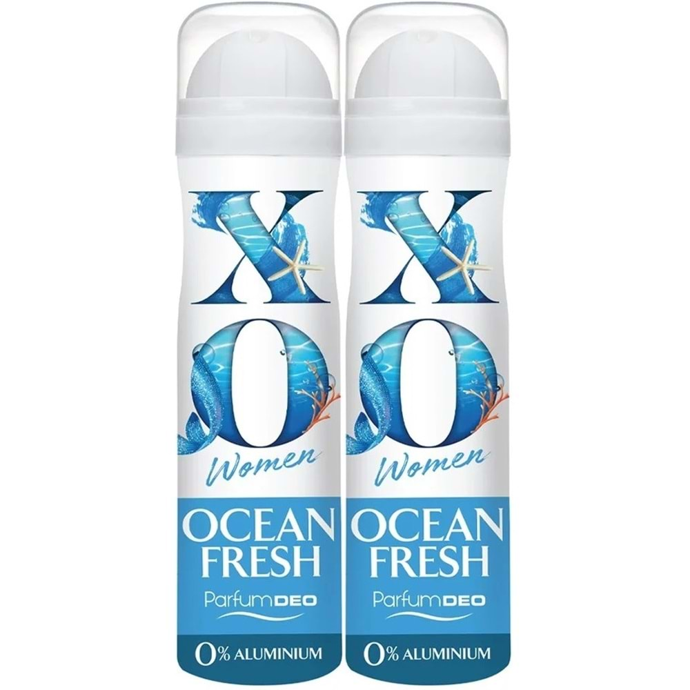 XO Deodorant 150ML Women-Kadın Ocean Fresh (2 Li Set)