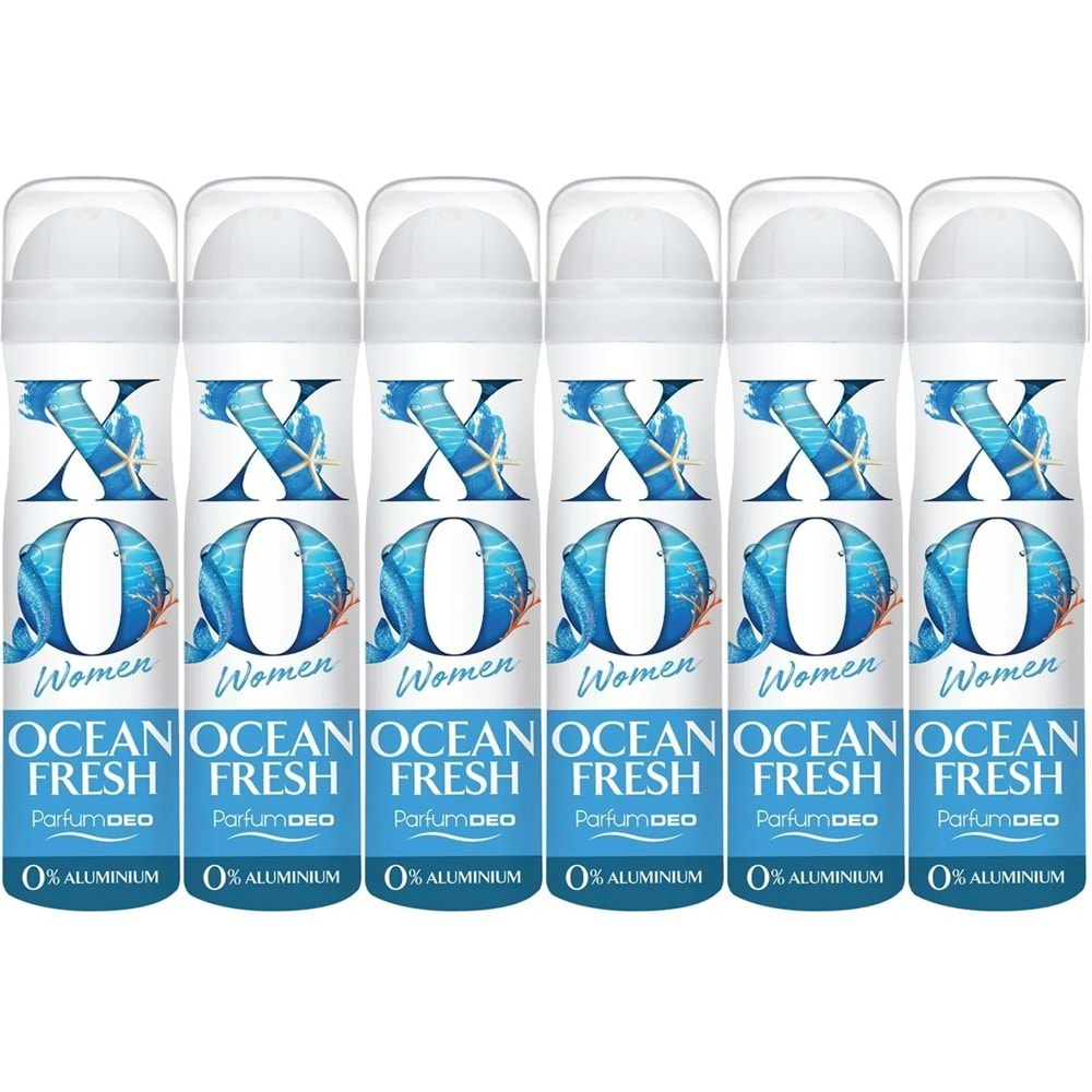 XO Deodorant 150ML Women-Kadın Ocean Fresh (6 Lı Set)