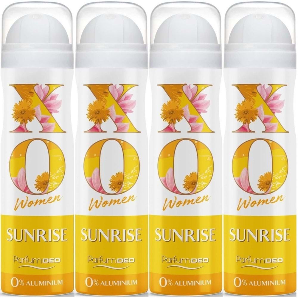 XO Deodorant 150ML Women-Kadın Sunrise (4 Lü Set)