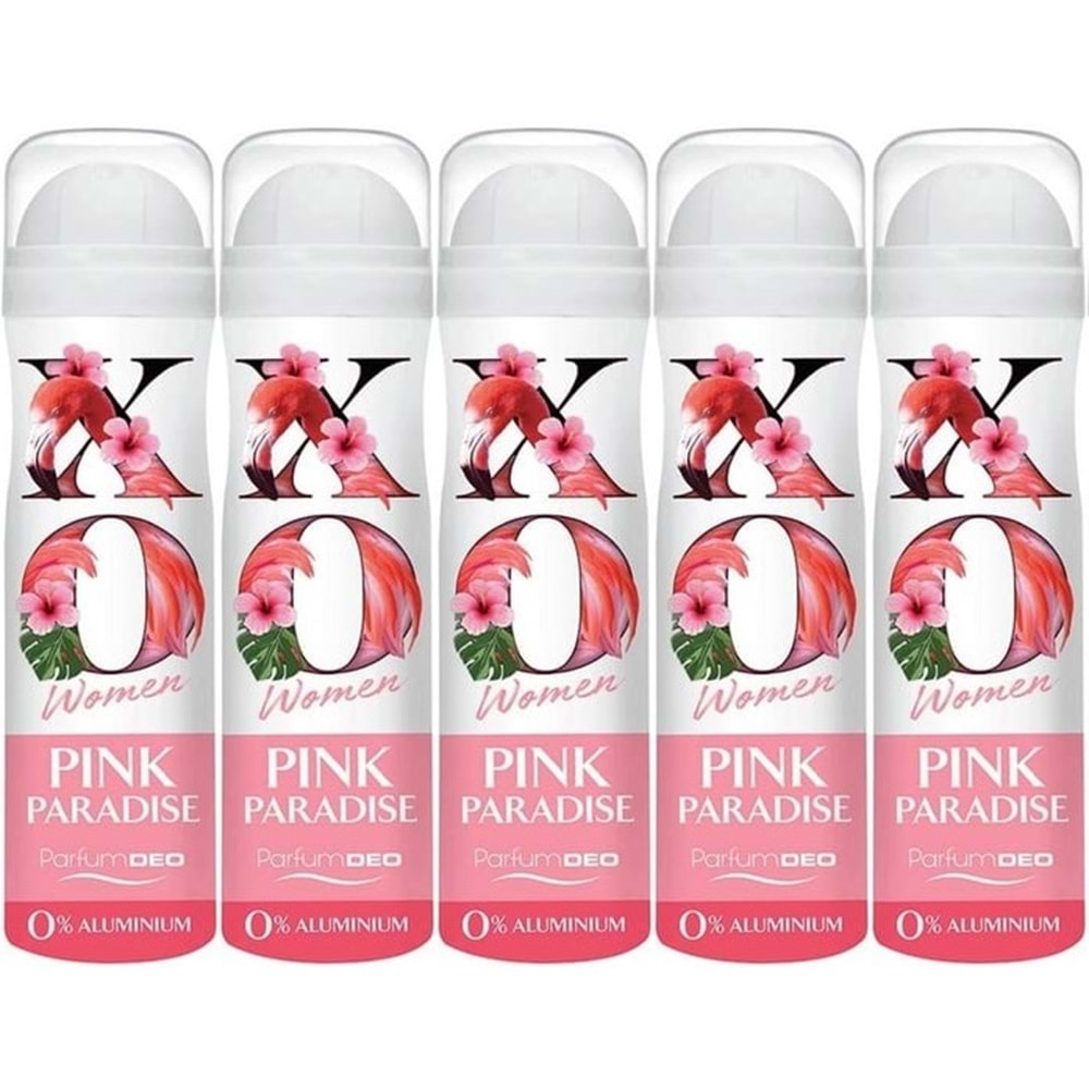 XO Deodorant 150ML Women-Kadın Pink Paradise (5 Li Set)