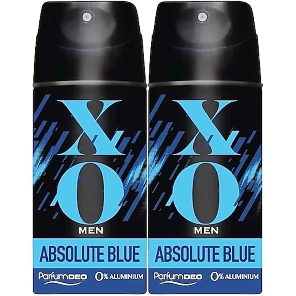 XO Deodorant 150ML Men-Erkek Absolute Blue (2 Li Set)