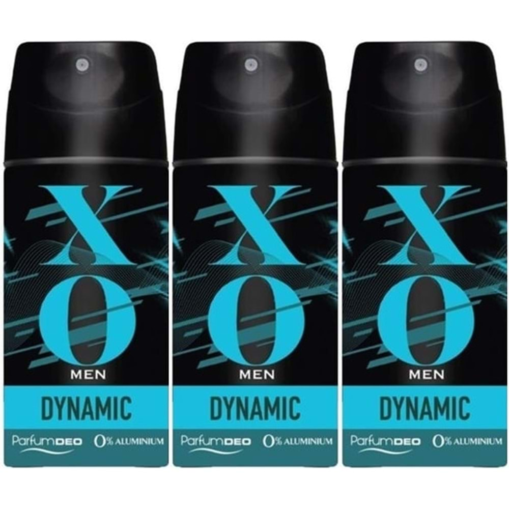 XO Deodorant 150ML Men-Erkek Dynamıc (3 Lü Set)