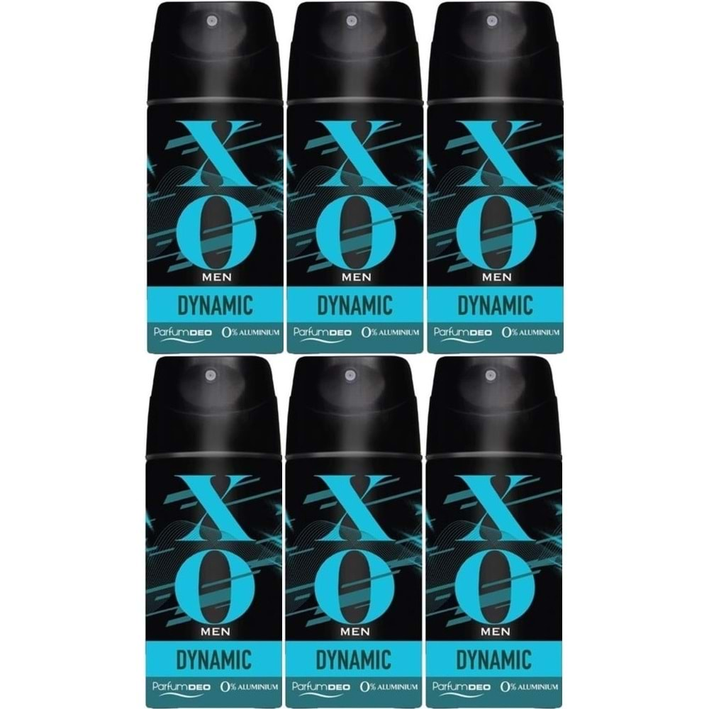 XO Deodorant 150ML Men-Erkek Dynamıc (6 Lı Set)