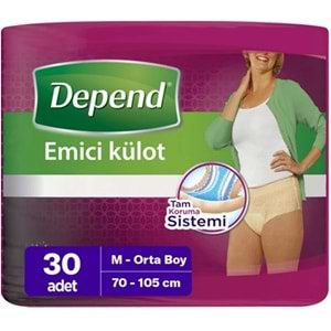 Depend Emici Külot Hasta Bezi Medium - Orta Kadın (30 Adet)