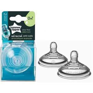 Tommee Tippee Gelişmiş Antikolik Biberon Emziği Yavaş Akış (2 Li Pk)