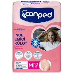 Canped Külotlu Mesane Pedi - İnce Emici Külot Orta/Medium (İç Adet 10) Tekli Pk