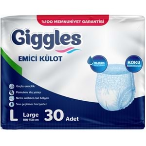 Giggles Hasta Bezi Yetişkin Emici Külot L-Büyük 30 Adet Tekli Pk