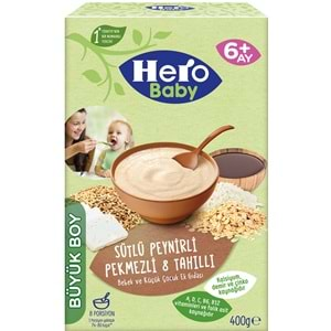 Hero Baby Kaşık Maması 400GR Sütlü Peynirli Pekmezli 8 Tahıllı