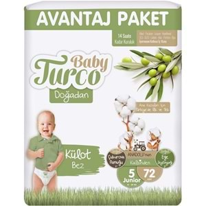 Baby Turco Külot Bebek Bezi Doğadan Beden:5 (12-25KG) Junior 72 Adet Avantaj Pk