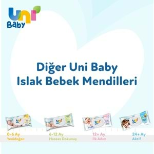 Uni Baby Islak Havlu Mendil 90 Yaprak Aile (2 Li PK) 180 Yaprak Plastik Kapaklı