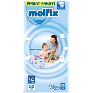 Molfix Bebek Bezi Beden:4+ (9-20Kg) Maxi Plus 52 Adet Fırsat Pk