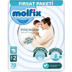 Molfix Premium Bebek Bezi Beden:2 (3-6KG) Mini 70 Adet Fırsat Pk