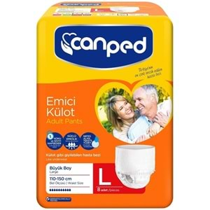 Canped Emici Külot Hasta Bezi Büyük-Large (İç Adet 8) Tekli Pk