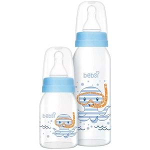 Bebsi Cam Biberon Seti Mavi (250ML+125ML)