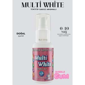 Multi White Diş Macunu 50ML Sakız Aromalı Bol Vitaminli (0-10 Yaş)