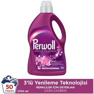 Perwoll Sıvı Çamaşır Deterjanı 2.75LT Çiçek Cazibesi Tüm Renkler (50 Yıkama)