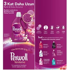 Perwoll Sıvı Çamaşır Deterjanı 2.75LT Çiçek Cazibesi Tüm Renkler (50 Yıkama)