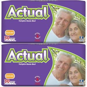 Actual Yetişkin Hasta Bezi Bel Bantlı S-Small Küçük 60 Adet (2PK*30)