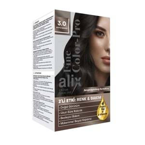 Alix 50ML Kit Saç Boyası 3.0 Koyu Kahve (6 Lı Set)