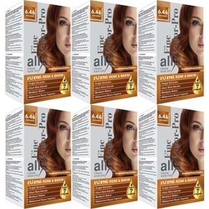 Alix 50ML Kit Saç Boyası 6.46 Kor Bakır (6 Lı Set)