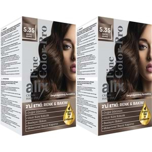 Alix 50ML Kit Saç Boyası 5.35 Işıltılı Kahve (2 Li Set)