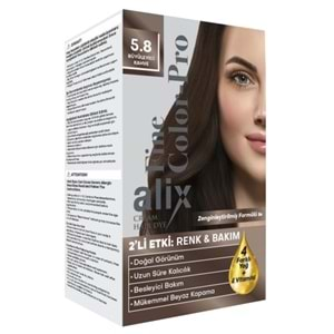 Alix 50ML Kit Saç Boyası 5.8 Büyüleyici Kahve (3 Lü Set)