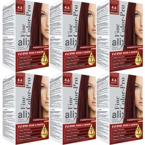 Alix 50ML Kit Saç Boyası 4.6 Ateş Kızılı (6 Lı Set)