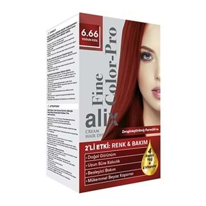 Alix 50ML Kit Saç Boyası 6.66 Yoğun Kızıl (6 Lı Set)