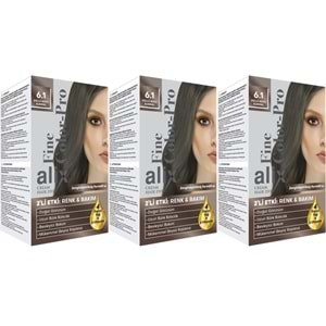 Alix 50ML Kit Saç Boyası 6.1 Küllü Koyu Kumral (3 Lü Set)