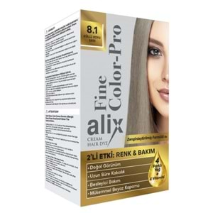 Alix 50ML Kit Saç Boyası 8.1 Küllü Koyu Sarı (6 Lı Set)