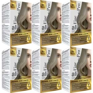 Alix 50ML Kit Saç Boyası 9.1 Küllü Sarı (6 Lı Set)