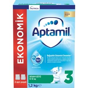 Nutrıcıa Aptamil 1200GR Devam Sütü No:3 (9-12 Ay) (3 Lü Set)