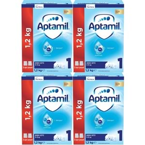 Nutrıcıa Aptamil 1200GR Bebek Sütü No:1 (0-6 Ay) (4 Lü Set)