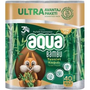 Aqua Tuvalet Kağıdı 3 Katlı 160 Lı Set Bambu Ultra Avantaj Pk (4PK*40)