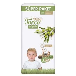 Baby Turco Bebek Bezi Doğadan Beden:7 (20-30Kg) XXLarge 84 Adet Süper Ekonomik Pk